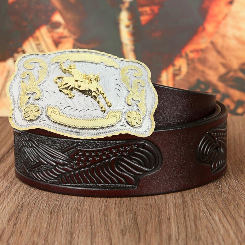 WMG Western Belt Buckle For Men and Women – Cowboy Rodeo Belt Buckles - Fits Up to 2 Inch Belts - Image 5